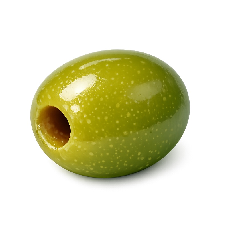 A single green olive